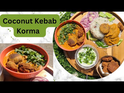 Kobbari Muttilu Curry/ Coconut Kebab Korma Recipe/Coconut kofta curry recipe