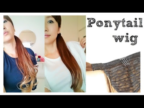 ♡how to put a ponytail wig♡ポニーテールウィッグの付け方