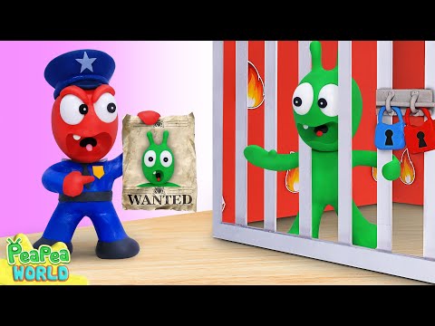 Hot vs Cold Prison Escape Challenge 💦 Cartoon For Kids ❤️ Pea Pea World