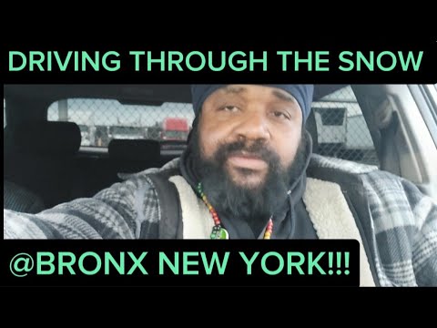 DRIVING THROUGH THE SNOW @ BRONX NEW YORK