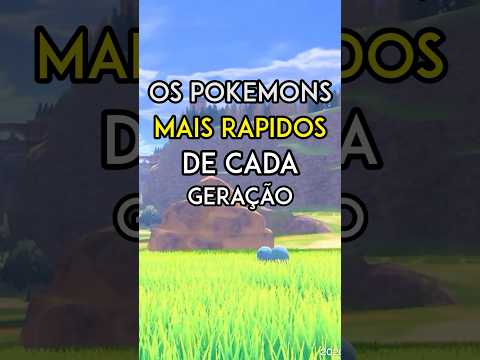 POKEMONS MAIS RÁPIDOS DE CADA GERAÇÃO! #shorts #galvatron #crobat #ninjask #weavile #alakazam