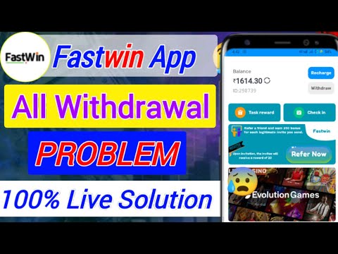 Fastwin App Withdrawal Problem || Fastwin Withdrawal Pending Problem