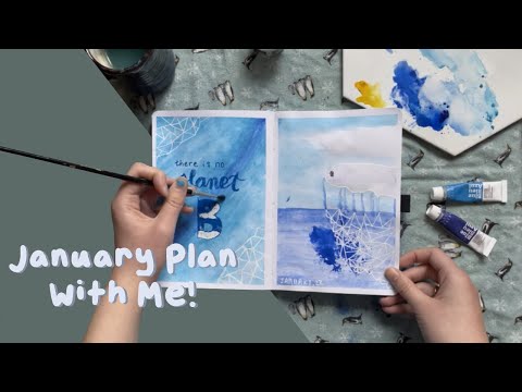 January Plan With Me | Iceberg theme 🤍