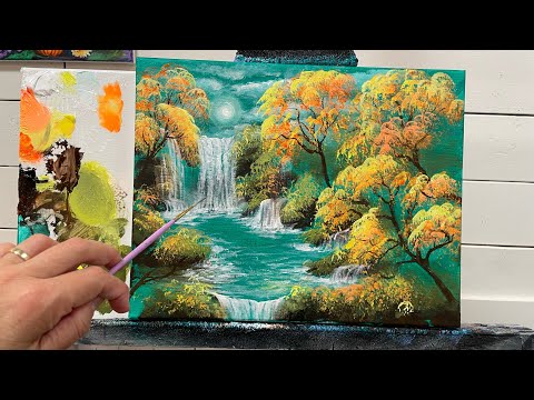 How To Paint Autumn Falls | Acrylic Painting Tutorial