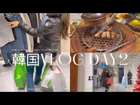 【韓国Vlog】2023.12 Day2🇰🇷ショッピング｜ご飯｜オリヤン購入品｜ヒュンダイソウル・明洞・漢南洞