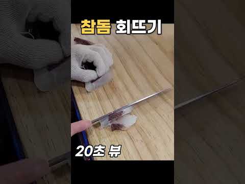 노량진 참돔 회뜨기 Korean fish sashimi floating video