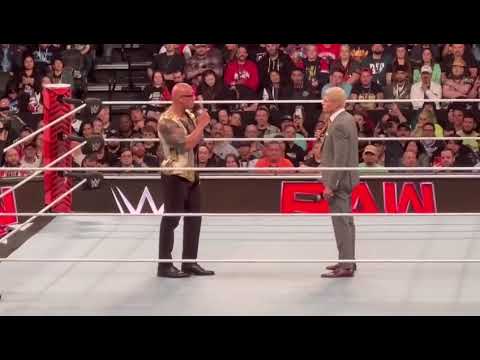 The Rock Confronts Cody Rhodes - WWE RAW April 8 2024