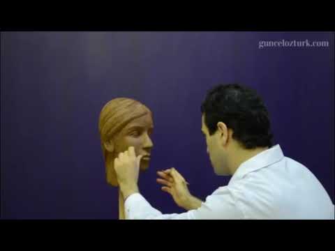 My female head sculpture - Bust statue made out of clay. Guncel Ozturk, MD #DRGO