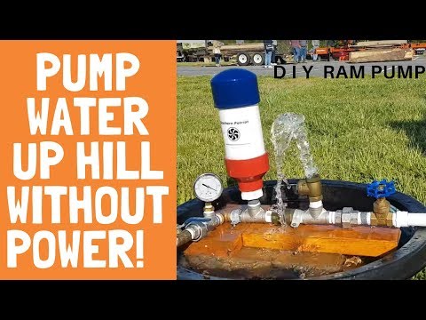 How to Pump Water Up Hill Without Power.  Build Your Own Ram Pump.