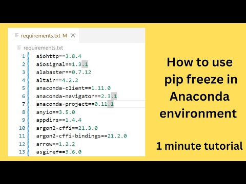 pip freeze in anaconda environment | SOLVED in 1 minute