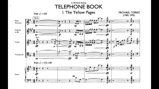 M. Torke - Telephone book, 1. The Yellow Pages [SCORE VIDEO]