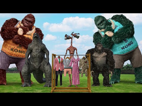 Kong VS Siren Head VS Godzilla And The Battle of the clothes | Jurassic world | The New Empire #2024