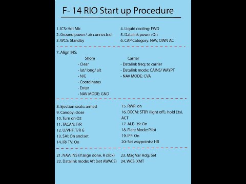 DCS World: F- 14 Rio Cold Start (G.N.R.T.)