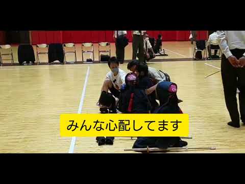 代表戦給水休憩(剣道県大会低学年)