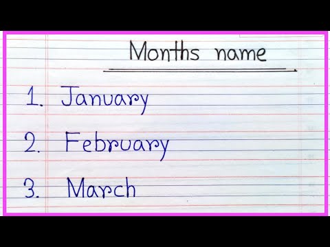 Months name in English easy | How to write months name of the year | Months names easy learning