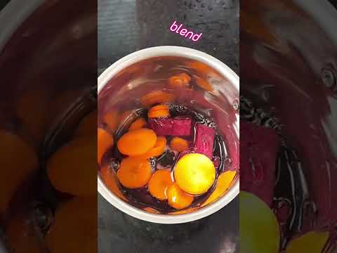 Carrot and Beetroots juice 🥕 #youtubeshorts #subscribe #shorts #morningdrink #health