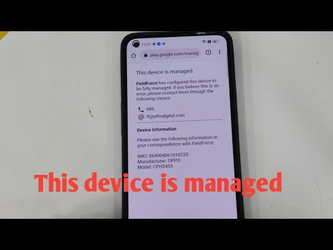 This device is managed fieldforce has configured this device to be fully mana #thisdeviceismanaged
