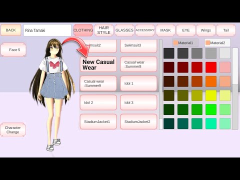 New! Casual Wear in Sakura School Simulator ✨🌼 Tutorial : Sakura School Simulator