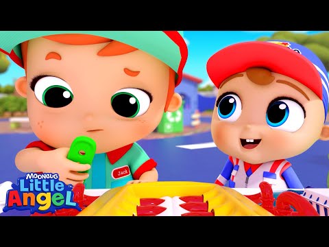 Fix Wheels On the Truck | Little Angel And Friends Kid Songs