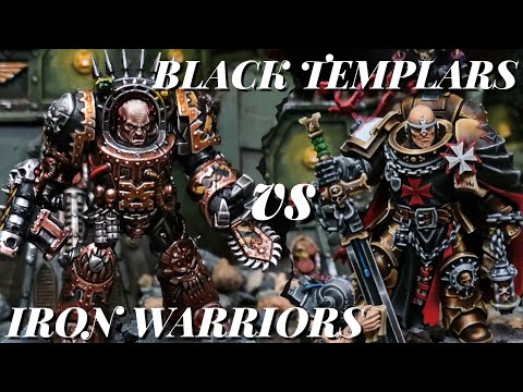 Iron Warriors Vs Black Templars. 2k points Warhammer 40k Battle Report.