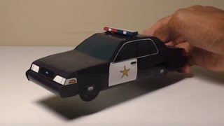 JCARWIL PAPERCRAFT 2011 Ford Crown Victoria Police Car (Building Paper Model Car)