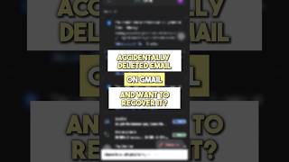 Recover Deleted Email on Gmail | Data Recovery #recoverdata #email #gmail #datarecovery #shorts