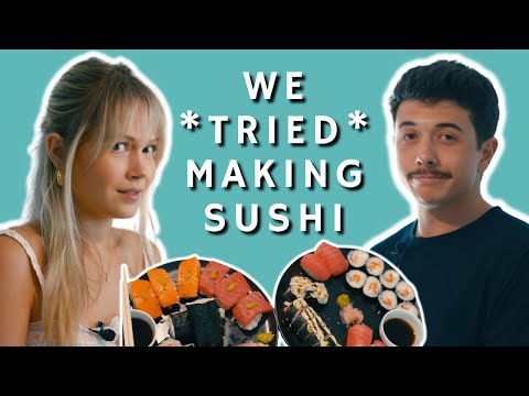 Kelli makes sushi for the first time! | Cooking with Bradley