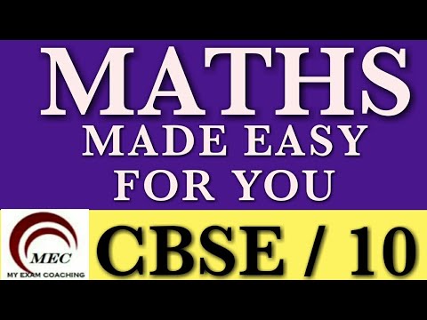 MATHS 10/ CBSE MOST IMPORTANT