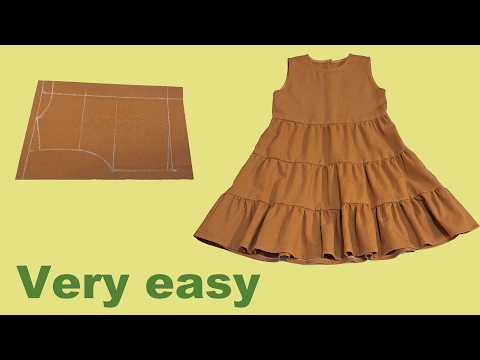 Cutting and sewing baby summer trend Dress