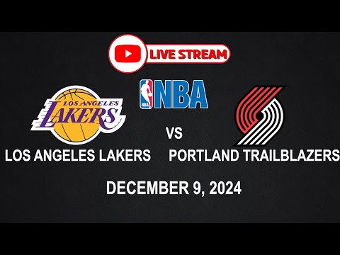 NBA LIVE! LAKERS vs BLAZERS | NBA REGULAR SEASON | December 9, 2024 | NBA2K24 Simulation Only