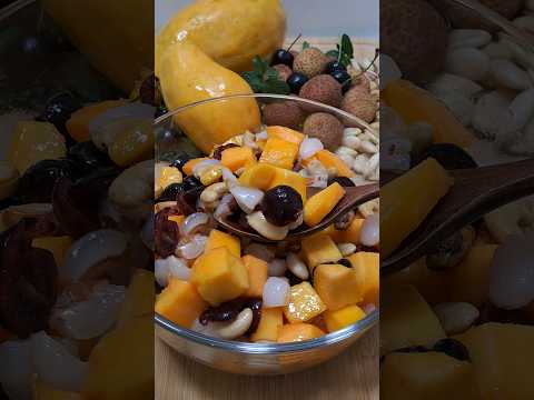 Mango Lychee Salad ASMR #shorts #asmr