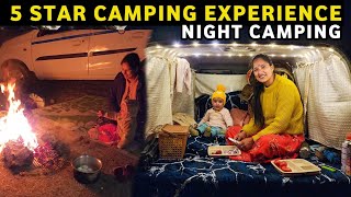 464 / Car camping with small kid in -5 🥶 Family group camping