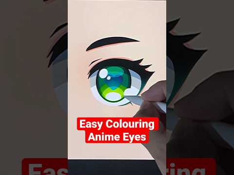 How to Colour Anime Eyes so easy #drawing #anime #digitalart