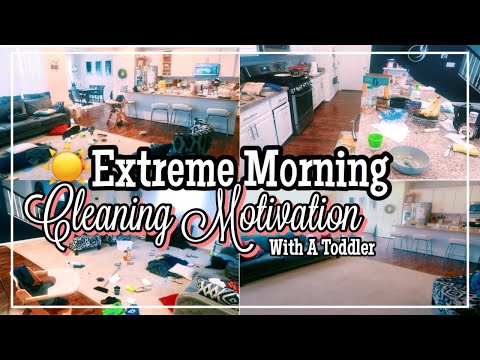 EXTREME MORNING CLEANING WITH A TODDLER | CLEAN WITH ME | MIKA MARIE