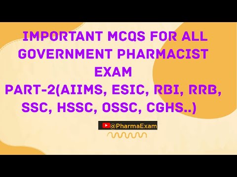 Important MCQs series of government pharmacist exam 2023//#hsscpharmacist #rbi