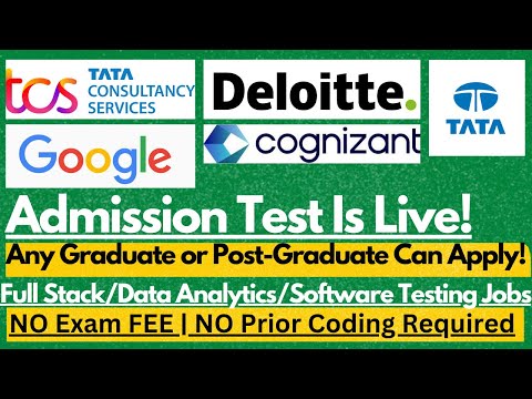 Full Stack & Data Analytics Jobs for Freshers | Free Admission Test | No FEE Until Placement🔥🔥