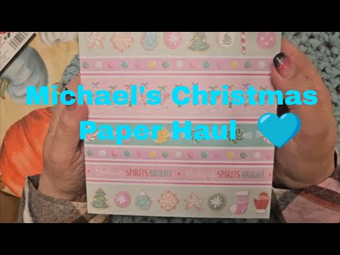 Unboxing Michael's Festive Paper Pads For Christmas Crafts