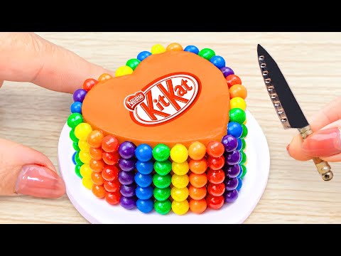 🦄How to Make Miniature Cake Decorating ideas with Chocolate🦄1000+ Mini Rainbow KitKat Cake Recipe