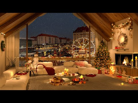 Serene Winter Jazz Refuge – 4K Cozy House with Relaxing Melodies and Frosty Ambiance ❄️🔥