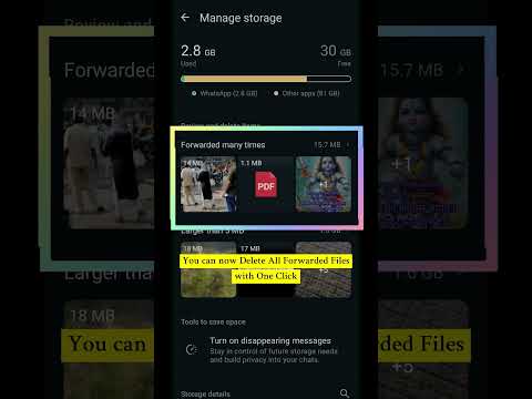 Delete ALL Forwarded WhatsApp Files in ONE CLICK #whatsapp #howto