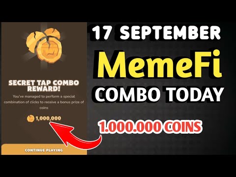 MEMEFI SECRET COMBO TODAY 17 SEPTEMBER 2024 | MEMEFI DAILY COMBO | MEMEFI COMBO TODAY | MEMEFI COMBO