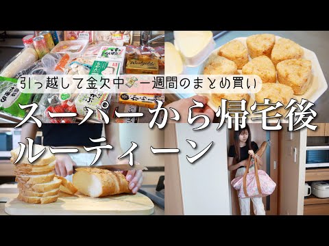 【1週間分のスーパー購入品】食費月2.5万円/節約期間中の作り置き、食材保存ルーティーン【アラサーOL】