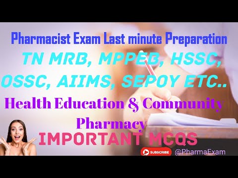 Pharmacist Exam Preparation//Health Education & Community Pharmacy #pharmacistexamprepration #tnmrb