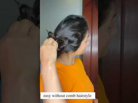 Easy & pretty￼ without comb hairstyle ￼|| try instant  🥰 #hairstyles #hairtutorial ￼