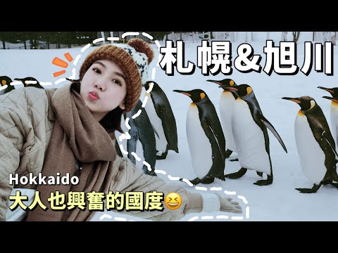 『🇯🇵北海道EP4』札幌旭川🐧完全出乎意料‼️兩日遊攻略｜旭川動物園｜札幌電視塔｜大通公園｜貍小路｜二條市場｜一幻拉麵｜旭川車站｜初戀常盤圓環｜First Love｜Japan Hokkaido