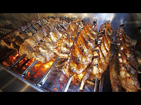 155 tons of meat used per year! Unlimited refills! Authentic Texas Brazil BBQ / Korean street food