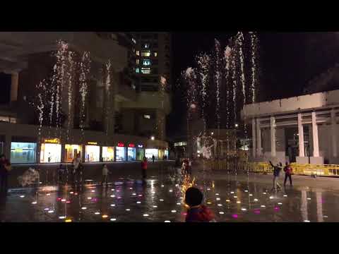 Music fountain in Tung Chung with slow-motion