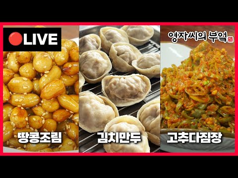 🔴 고품격 요리교실 오늘 오후2시!🔥 [김치만두, 삭힌고추찜, 땅콩조림] 241203(화)