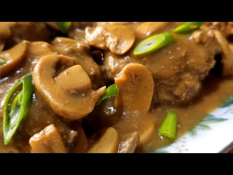 Moist And Tasty Burger Steak And Mushroom Gravy