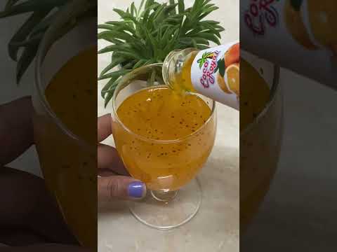 Basil Seed Drink #orange #basil #seeds #drinks #summer #season